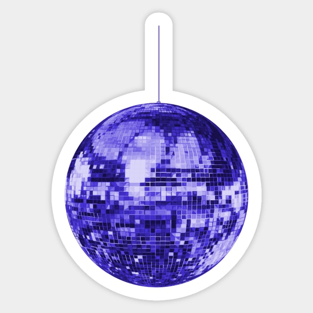 Iridescent Indigo Disco Ball Sticker by Art by Deborah Camp